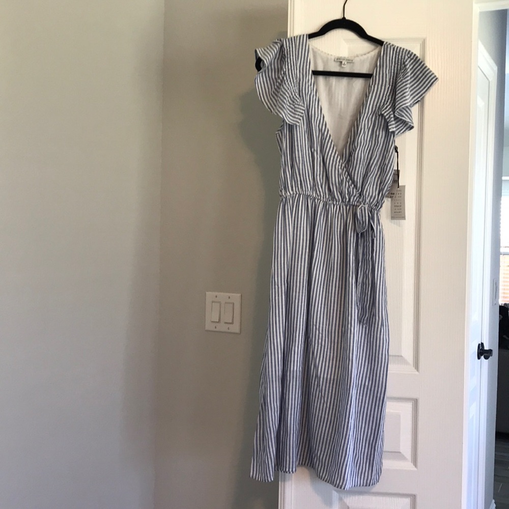 Blue and White Stripped Dress